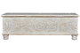 Giner Y Colomer Baúl Madera de Mango Blanco Envejecido 60x150x50 cm